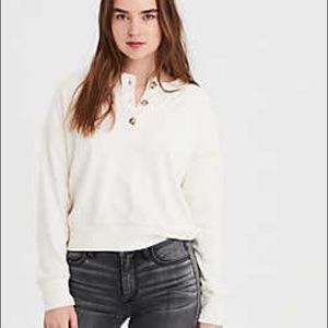 American Eagle crew neck henly sweatshirt - size M